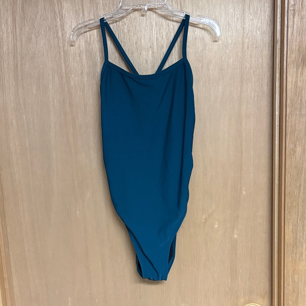Jolyn Chevy Size 36 Dark Teal/Peacock One Piece Swimsuit